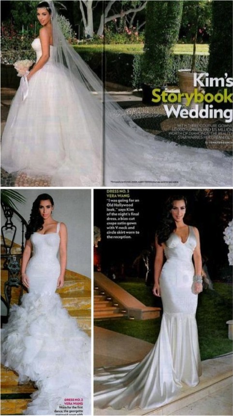 Os 3 vestidos de noiva da Kim!