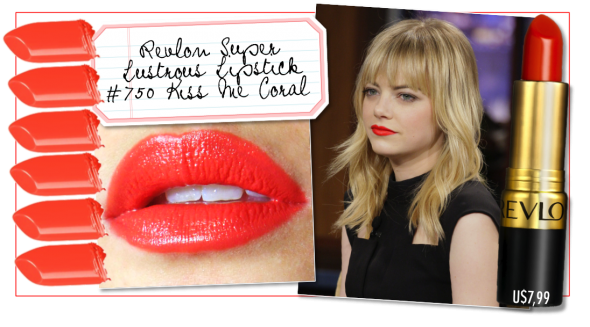 O batom laranja da Emma Stone!