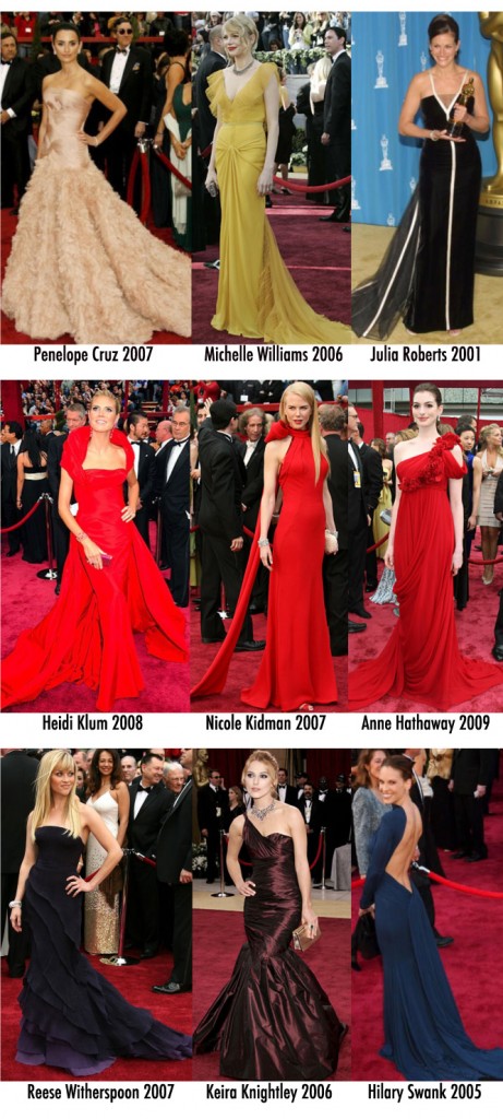 Os melhores vestidos do Oscar de todos os tempos
