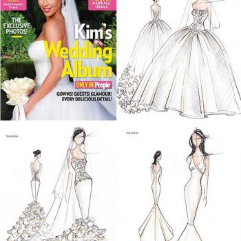 Os 3 vestidos de noiva da Kim!