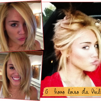 O novo loiro da Miley Cyrus!