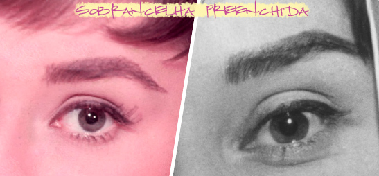A sobrancelha da Audrey Hepburn