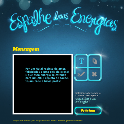 Espalhe boas energias!