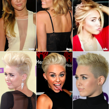 O ano capilar da Miley Cyrus