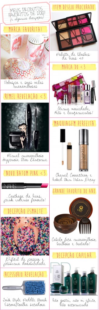 Meus favoritos de beleza de 2012!