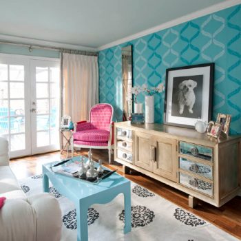 Decor azul e rosa