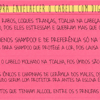 Cabelo envelhece!