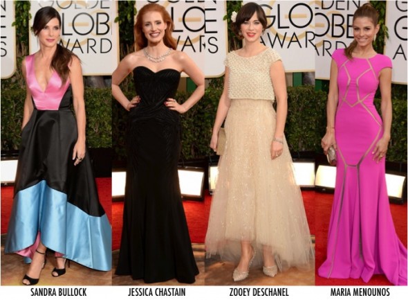 3 LOOKS GOLDEN GLOBE 2014