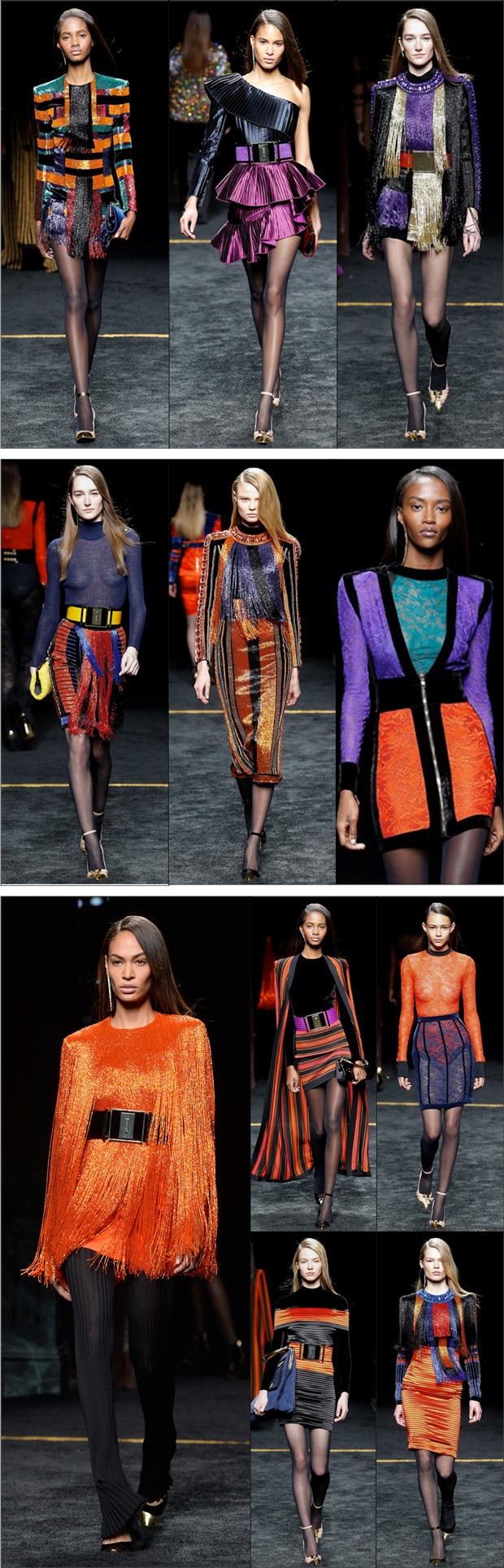 O OUTONO/INVERNO PODEROSO, COLORIDO (E, OK,  DESKOLORIDO) DE BALMAIN!