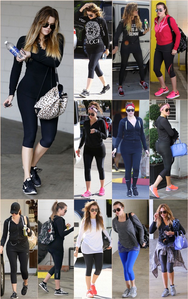 khloe kardashian gym outfit