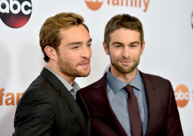 BEVERLY HILLS, CA - AUGUST 04:  Actors Ed Westwick (L) and Chace Crawford attend Disney ABC Television Group's 2015 TCA Summer Press Tour at the Beverly Hilton Hotel on August 4, 2015 in Beverly Hills, California.  (Photo by Alberto E. Rodriguez/Getty Images)