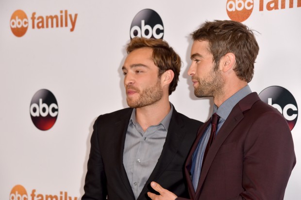 BEVERLY HILLS, CA - AUGUST 04:  Actors Ed Westwick (L) and Chace Crawford attend Disney ABC Television Group's 2015 TCA Summer Press Tour at the Beverly Hilton Hotel on August 4, 2015 in Beverly Hills, California.  (Photo by Alberto E. Rodriguez/Getty Images)