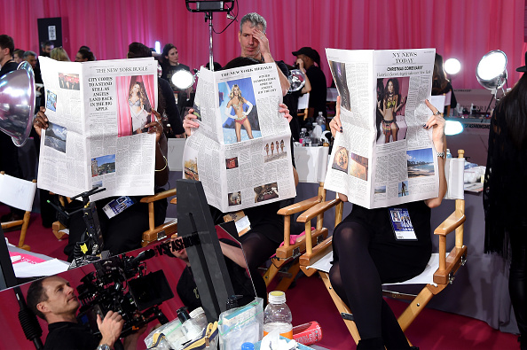 2015 Victoria's Secret Fashion Show at Lexington Avenue Armory on November 10, 2015 in New York City.