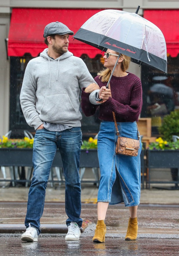 Diane Kruger & Josh Jackson Brave The Rain In NYC