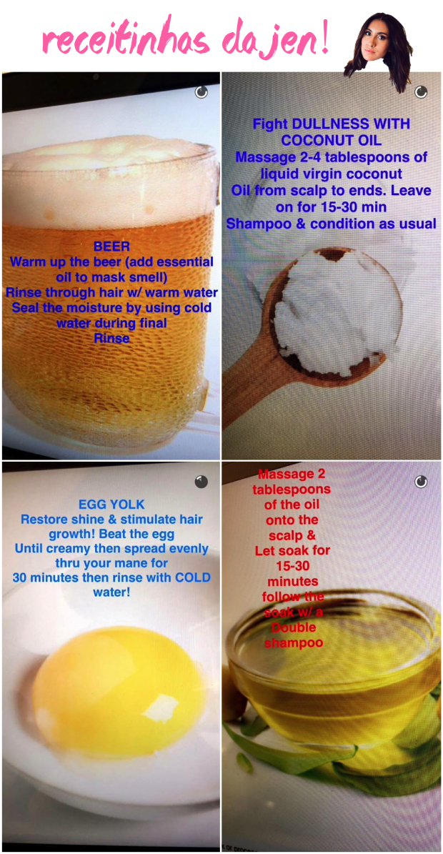 receita caseira cabelos