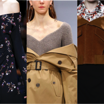 Truque de styling da vez, casacos caídos e ombros à mostra