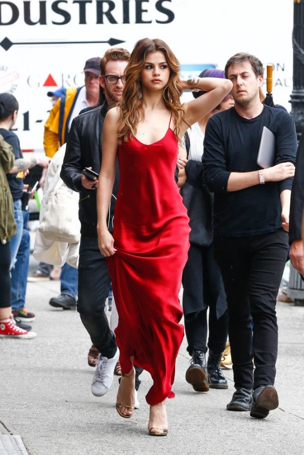 selena gomez slip dress