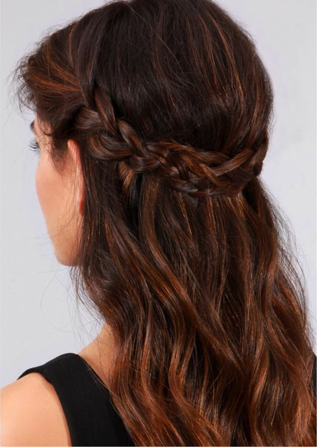 penteado pinterest coroa de tranças