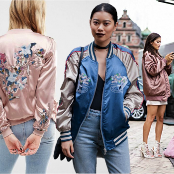 Atualizando o look com bomber jacket de cetim!
