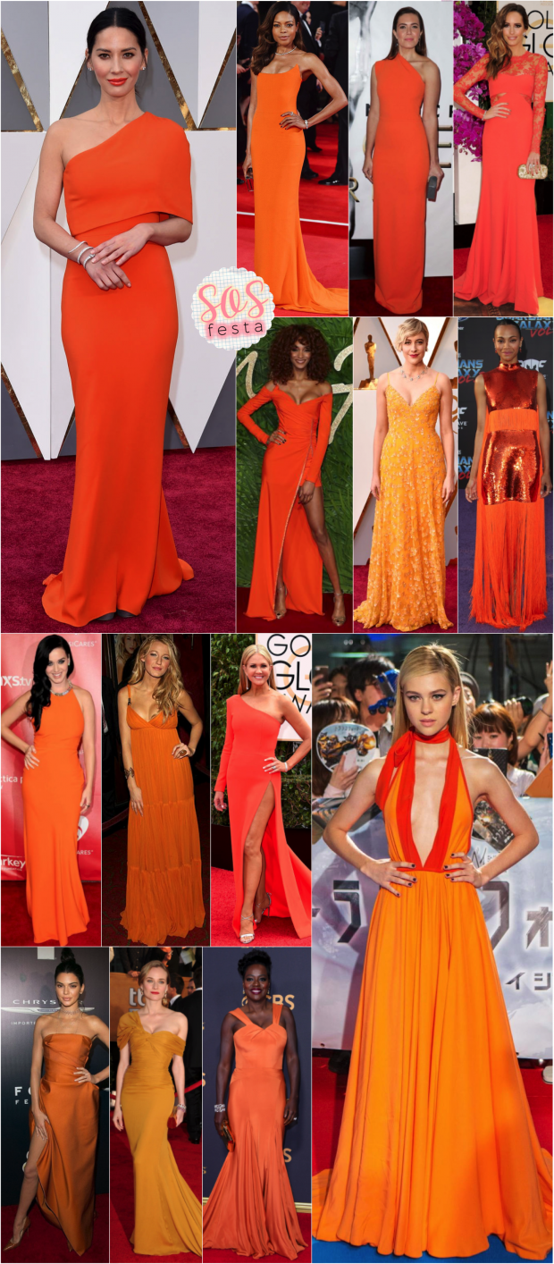 vestido laranja