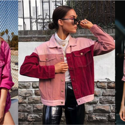 Desejando fortemente: jaqueta jeans rosa