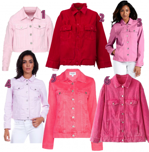 jaqueta jeans rosa feminina