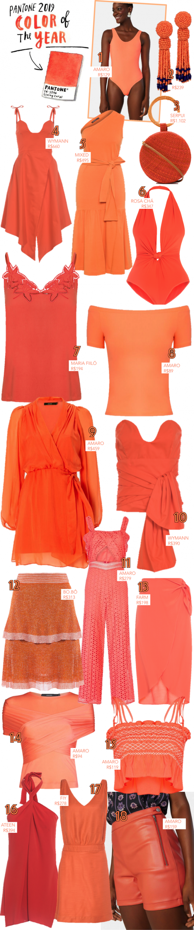 LARANJA PANTONE LIVING CORAL